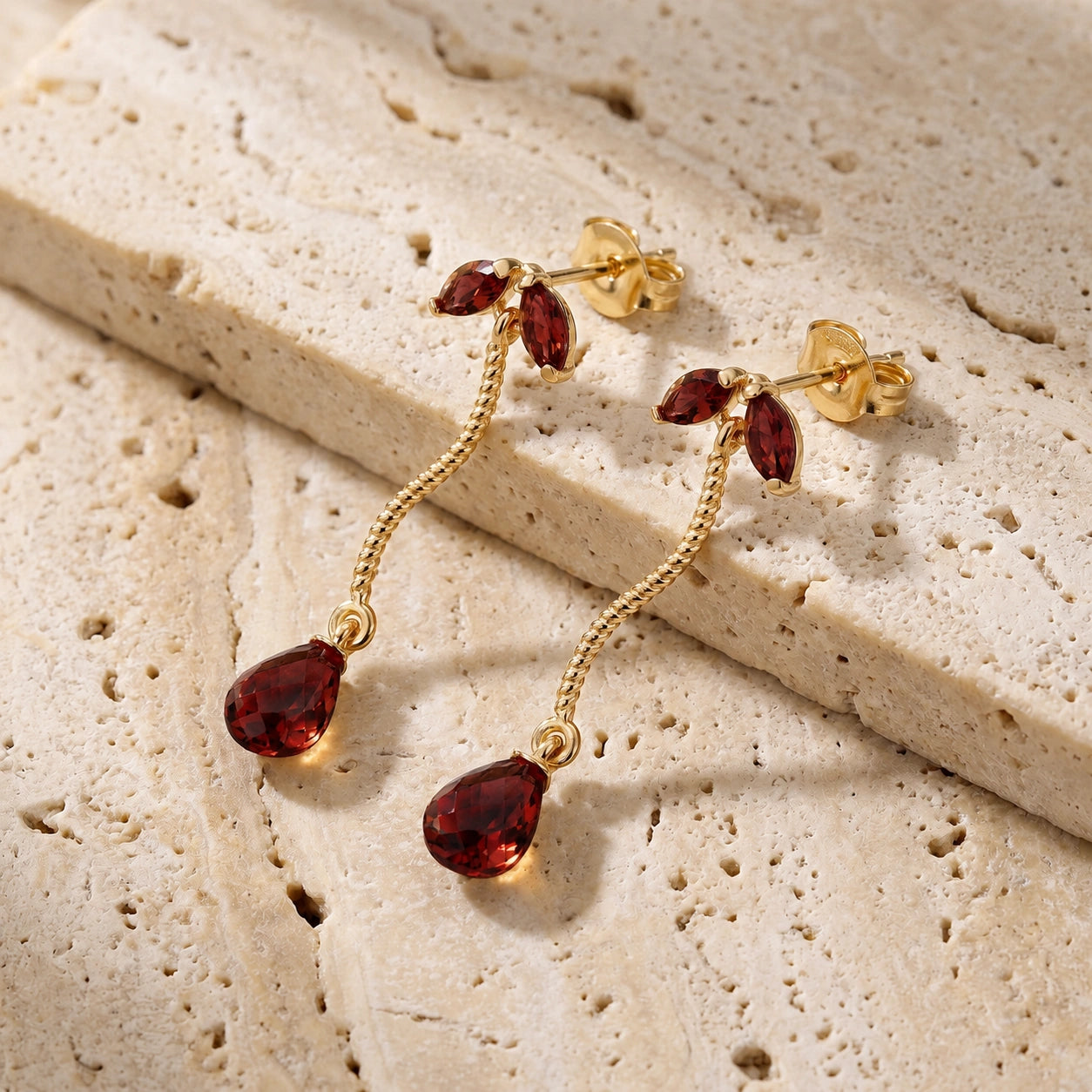 Yellow Gold Garnet — Mariagiulietta
