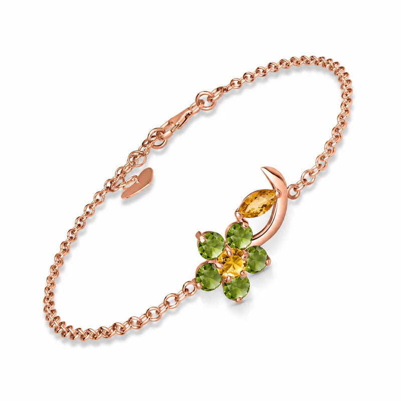 Rose Gold Peridot & Citrine — Mariagraziella