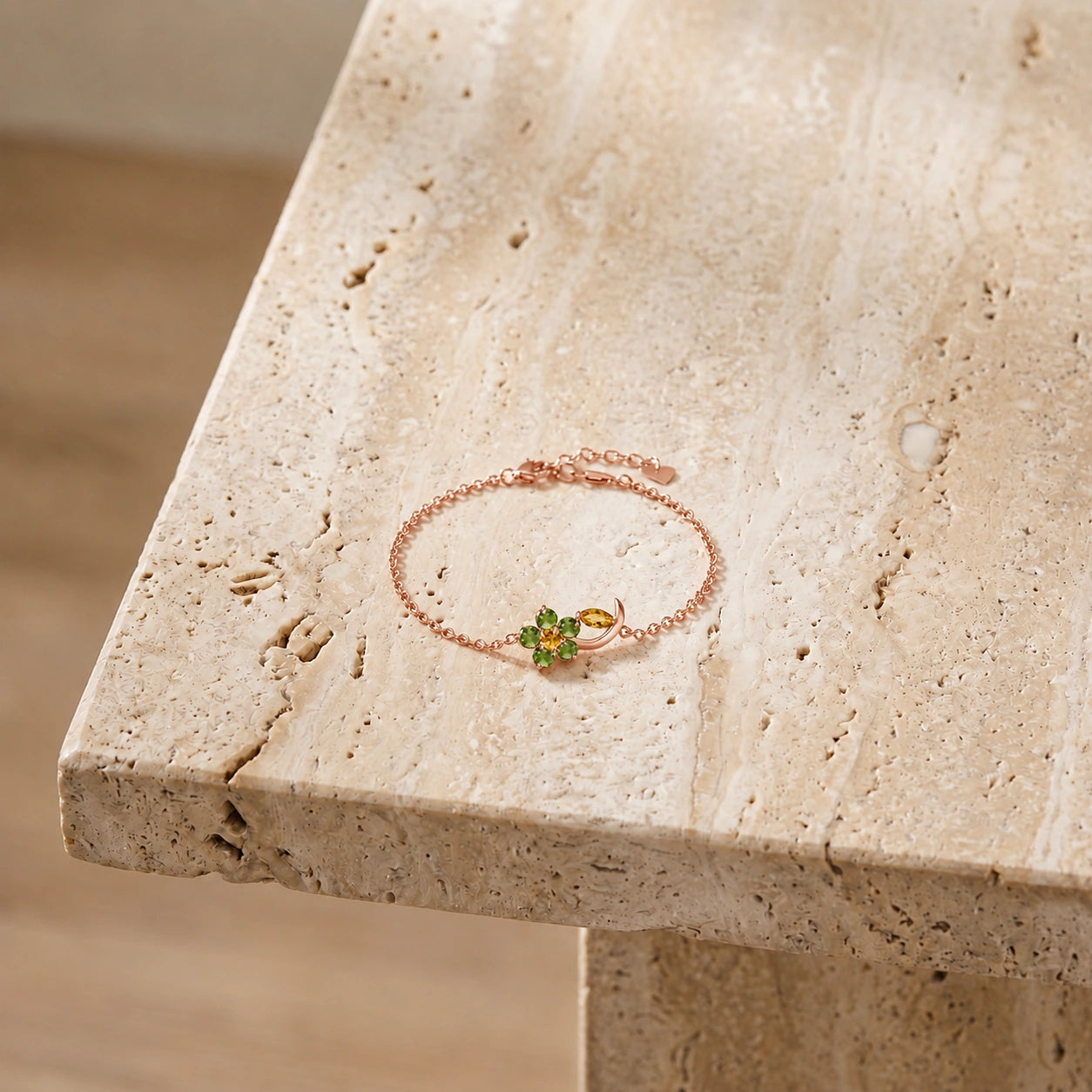 Rose Gold Peridot & Citrine — Mariagraziella