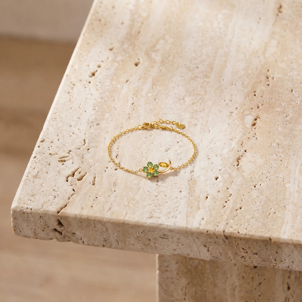 Yellow Gold Peridot & Citrine — Mariagraziella
