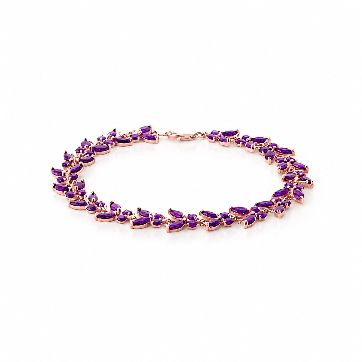 Rose Gold Celeste Bracelet Amethyst 10K — Elide