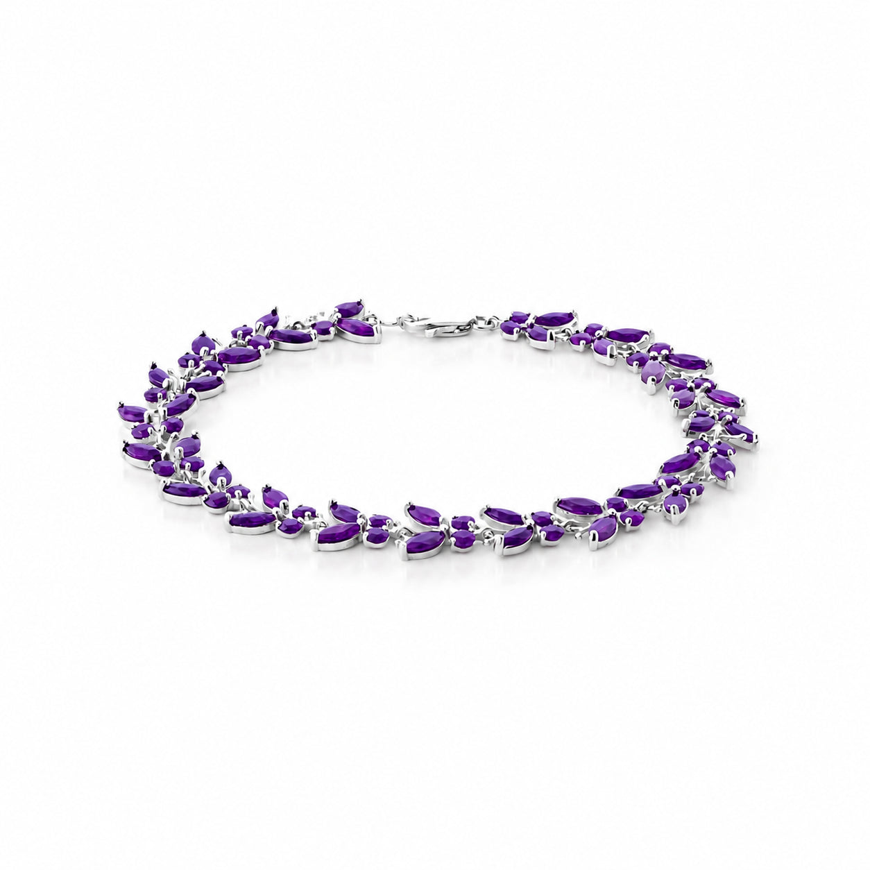 White Gold Celeste Bracelet Amethyst 10K — Elide