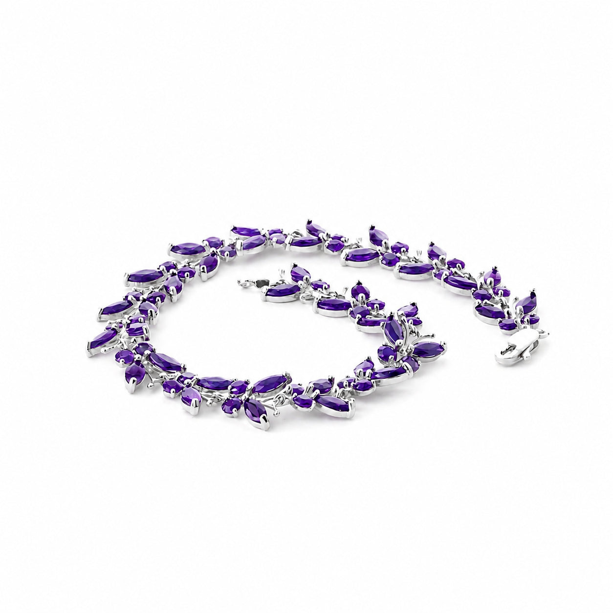 White Gold Celeste Bracelet Amethyst 10K — Elide