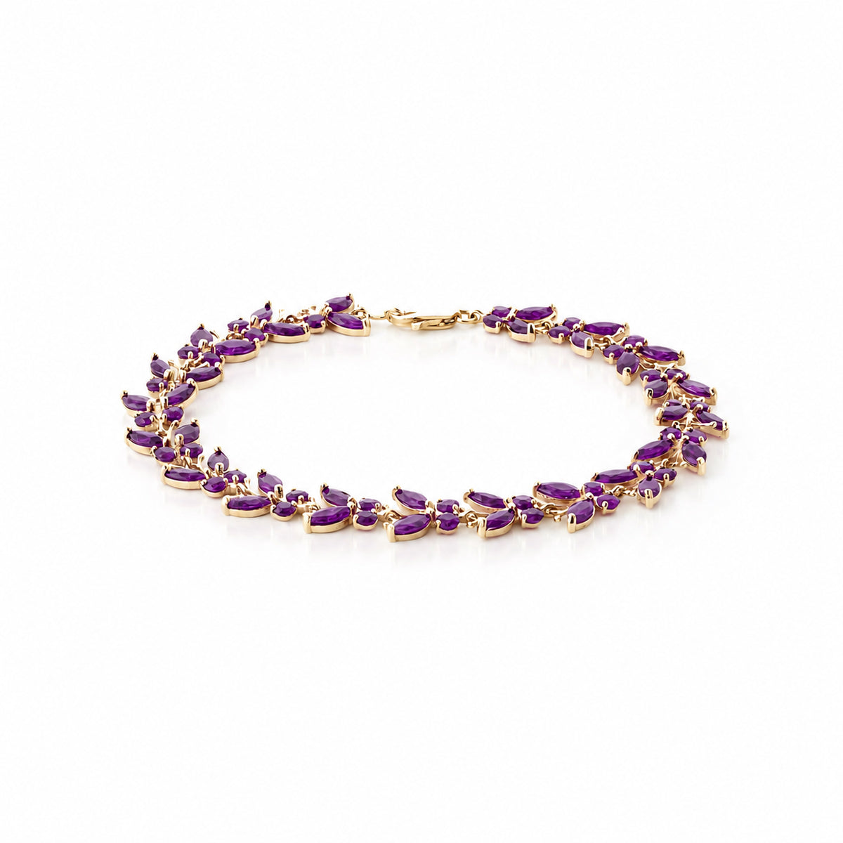 Yellow Gold Celeste Bracelet Amethyst 10K — Elide