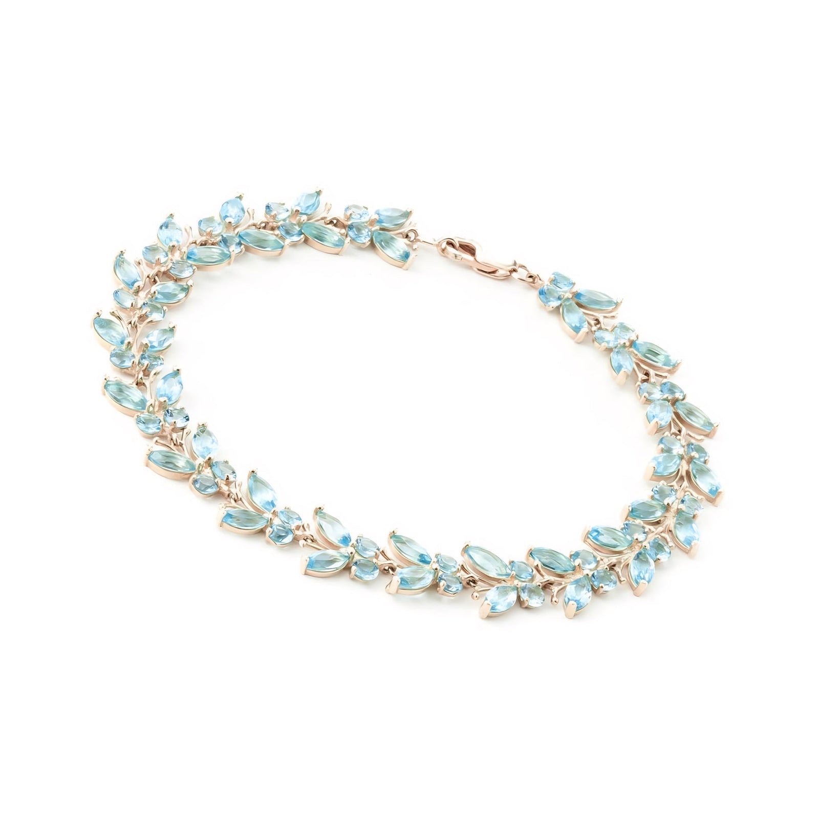 Rose Gold Celeste Bracelet Blue Topaz 10K — Elide