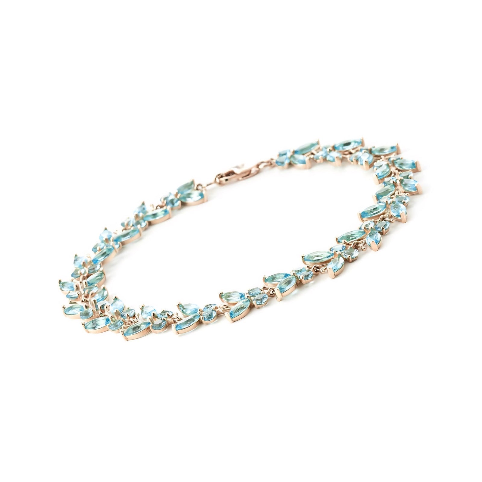 Rose Gold Celeste Bracelet Blue Topaz 10K — Elide