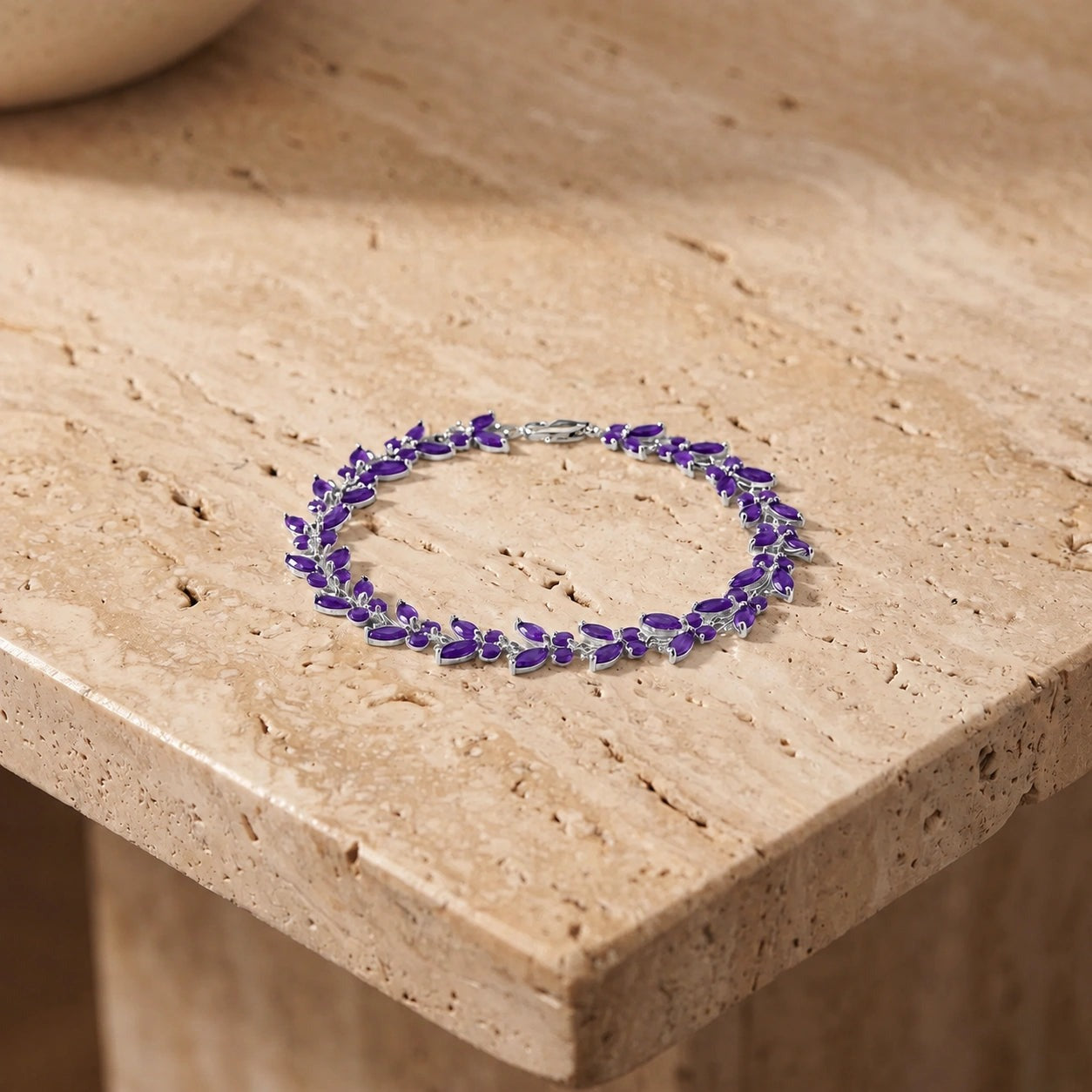 White Gold Celeste Bracelet Blue Topaz 10K — Elide
