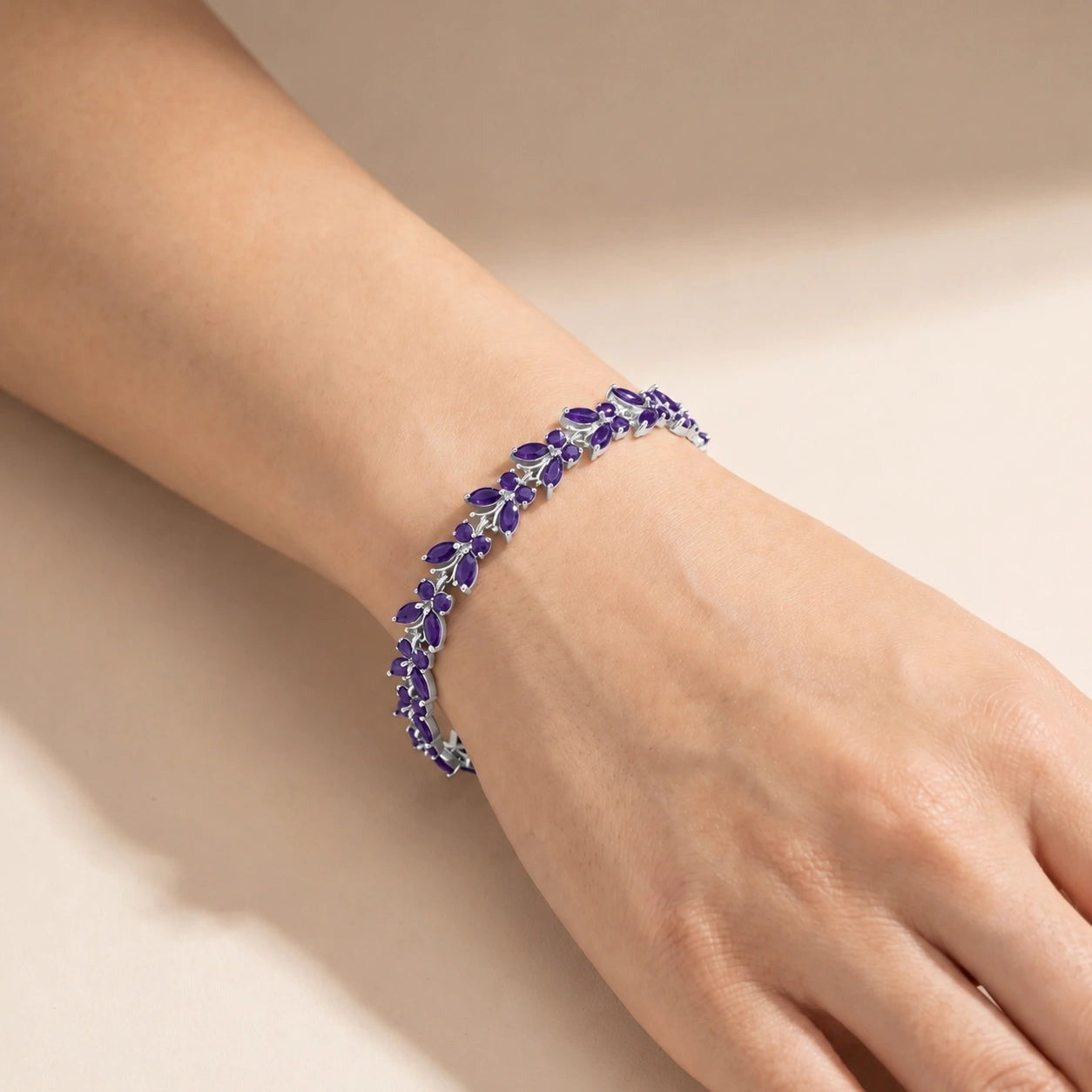 White Gold Celeste Bracelet Blue Topaz 10K — Elide