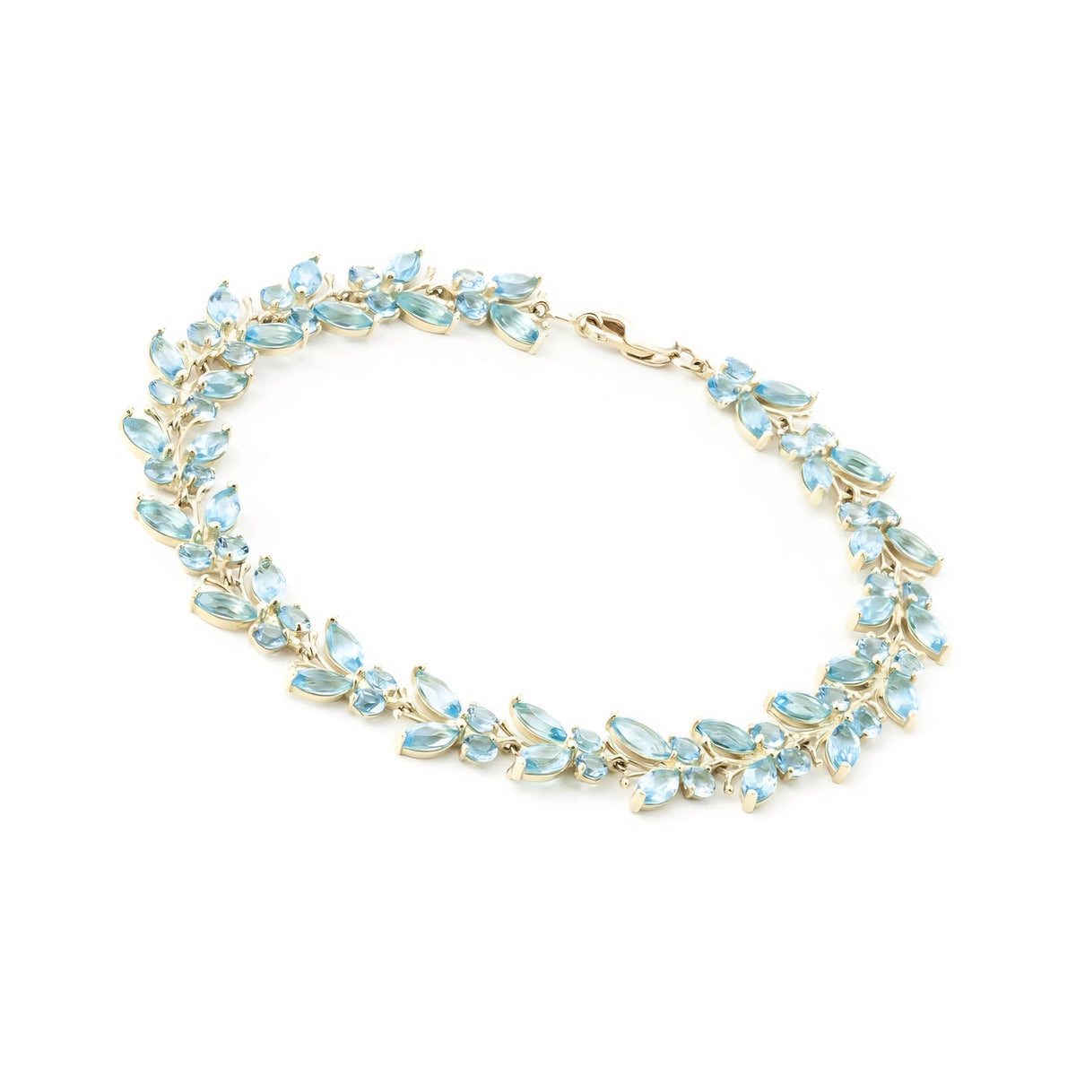 Yellow Gold Celeste Bracelet Blue Topaz 10K — Elide