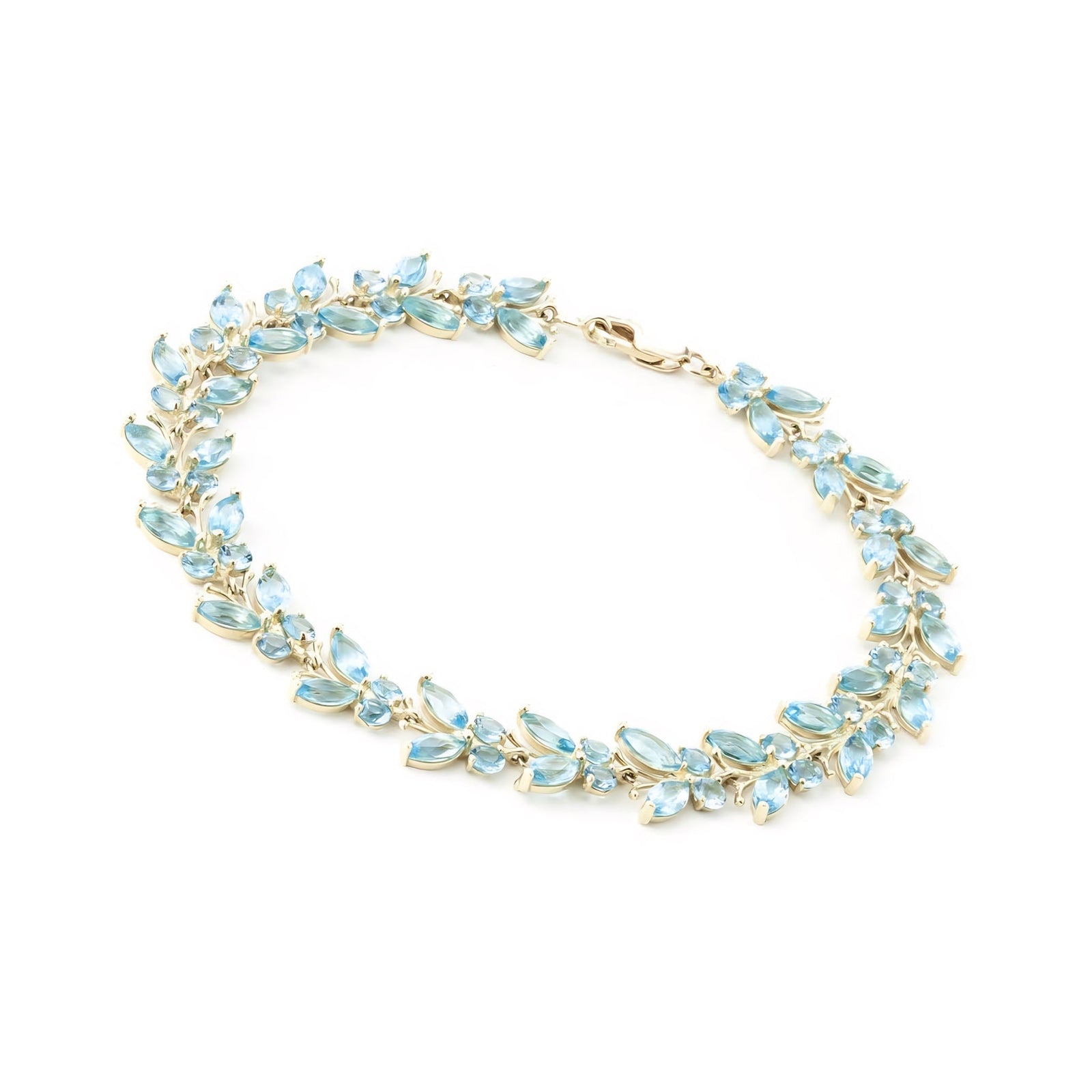 Yellow Gold Celeste Bracelet Blue Topaz 10K — Elide