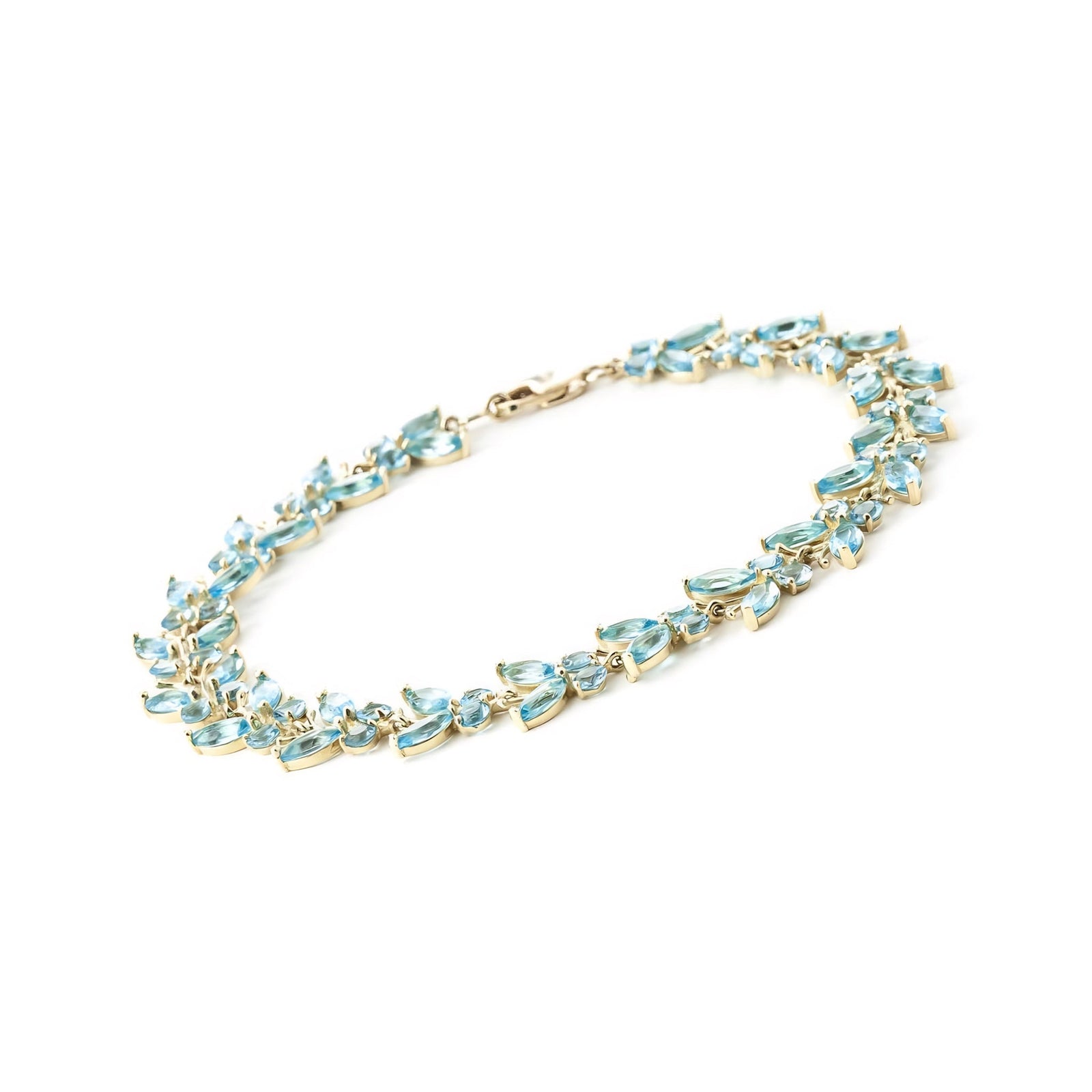 Yellow Gold Celeste Bracelet Blue Topaz 10K — Elide