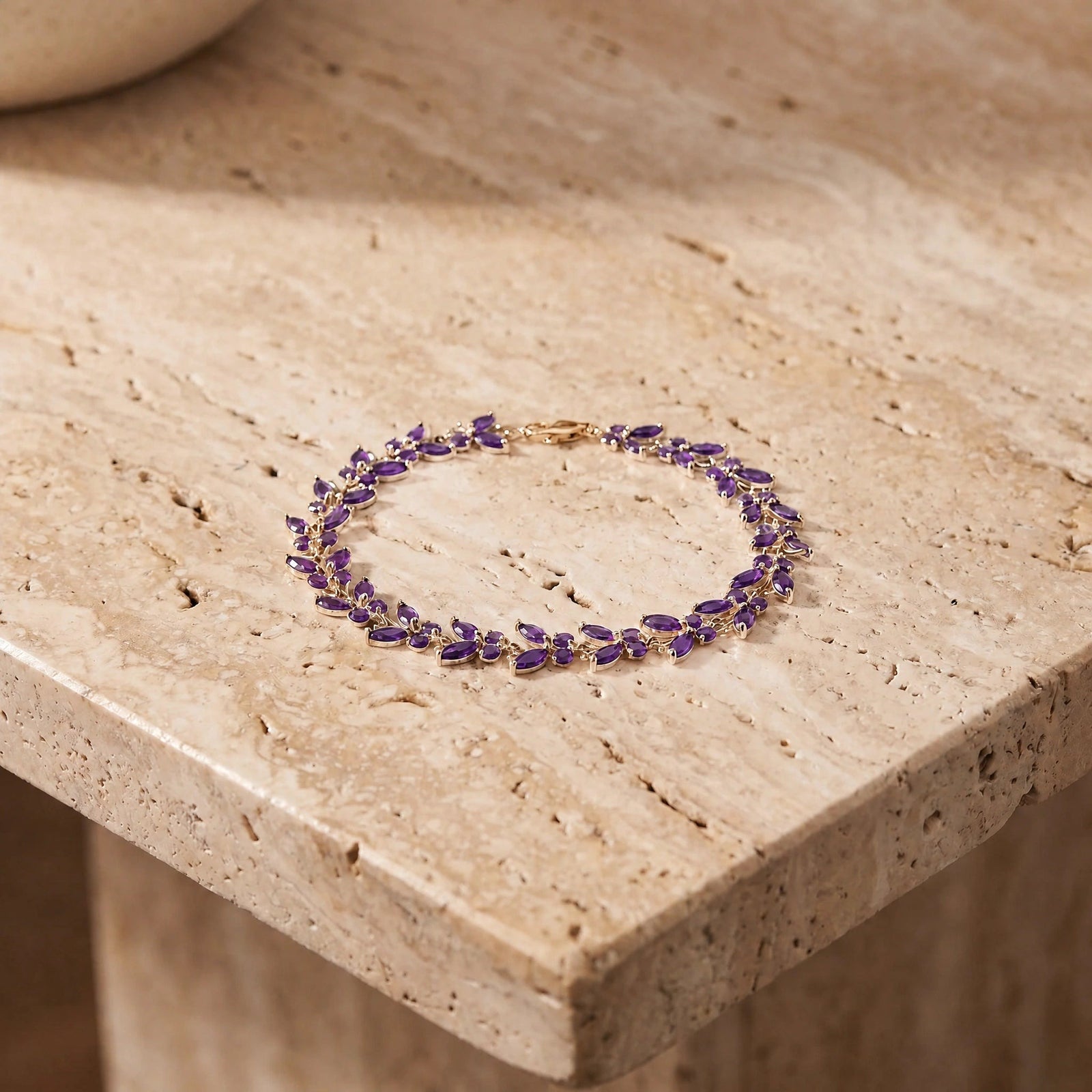 Yellow Gold Celeste Bracelet Blue Topaz 10K — Elide