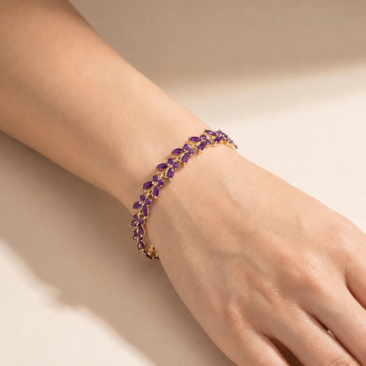 Yellow Gold Celeste Bracelet Blue Topaz 10K — Elide