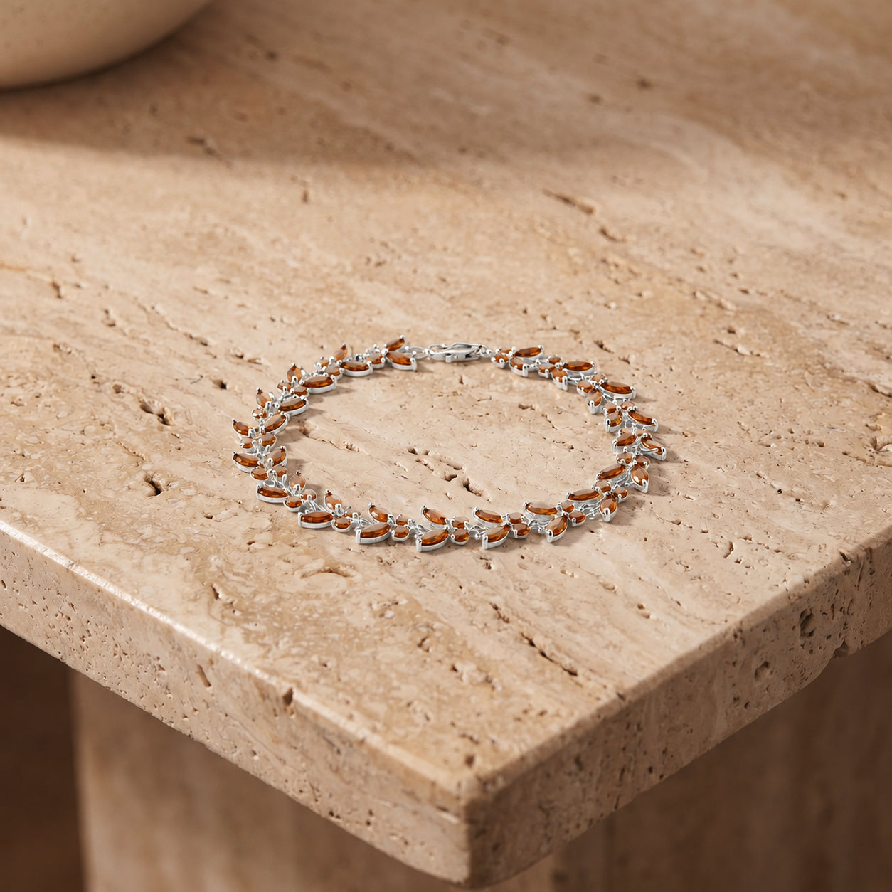 White Gold Celeste Bracelet Citrine 10K — Elide