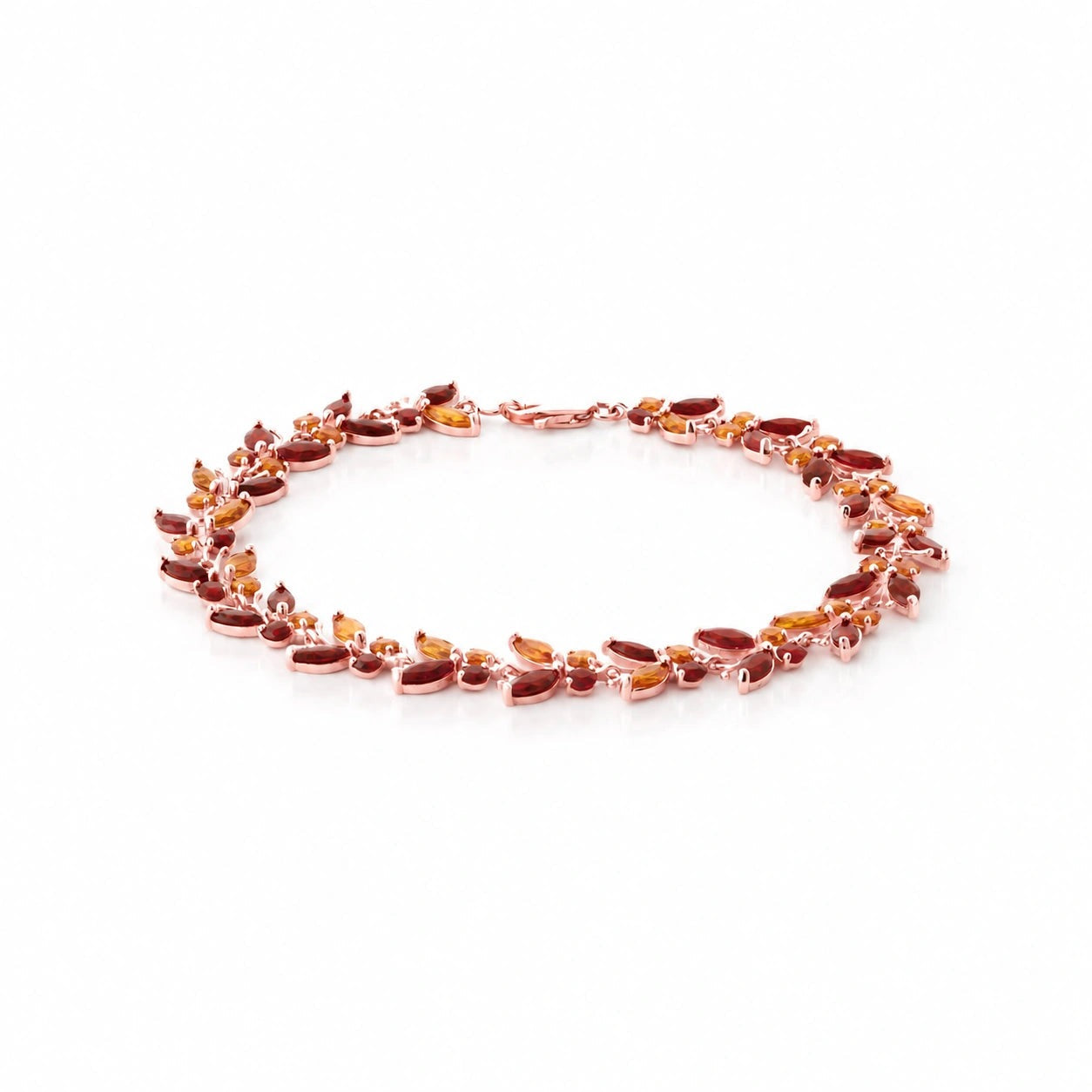 Rose Gold Celeste Bracelet Garnet 10K — Elide
