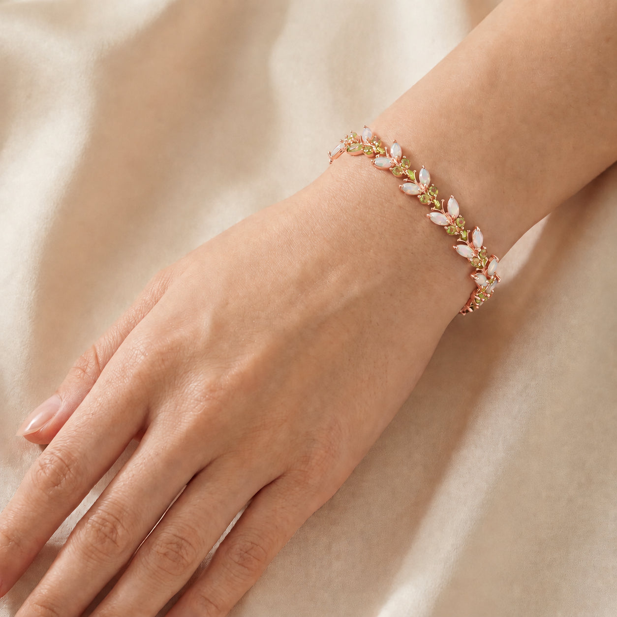 Rose Gold Celeste Bracelet Opal 10K — Elide