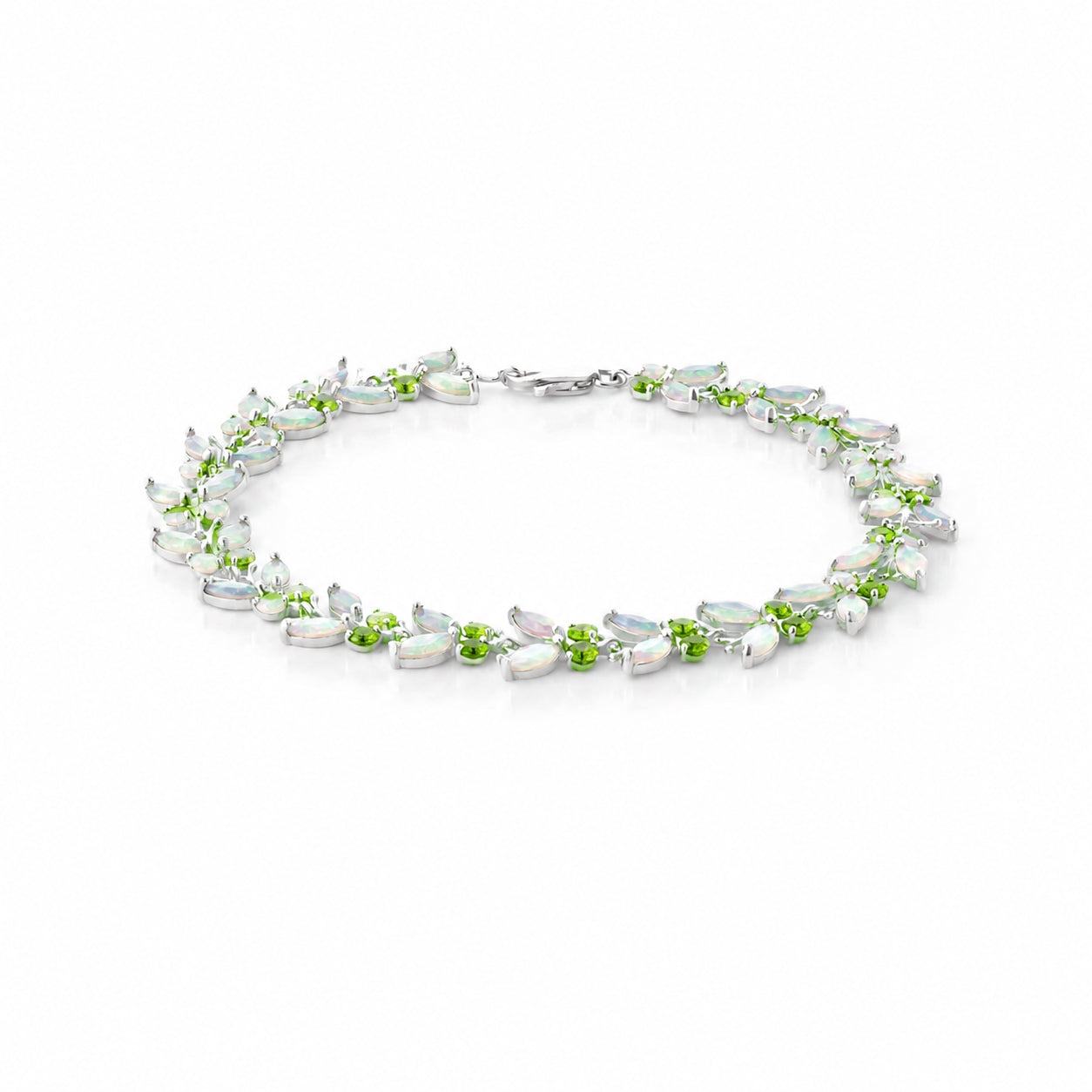 White Gold Celeste Bracelet Opal 10K — Elide