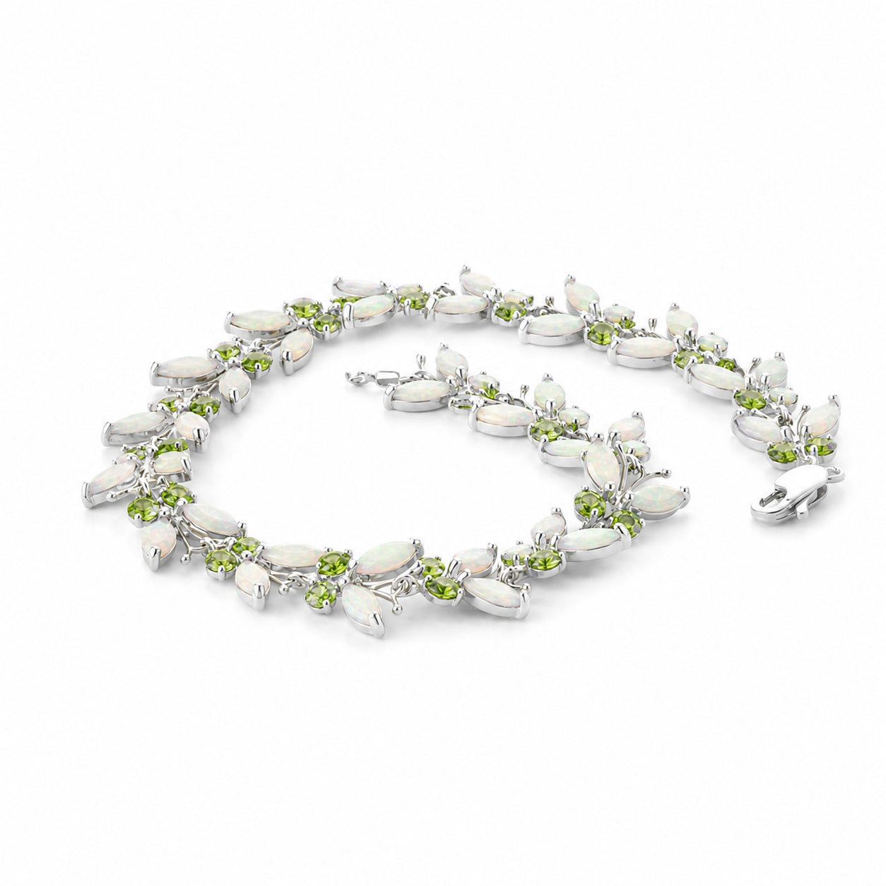 White Gold Celeste Bracelet Opal 10K — Elide
