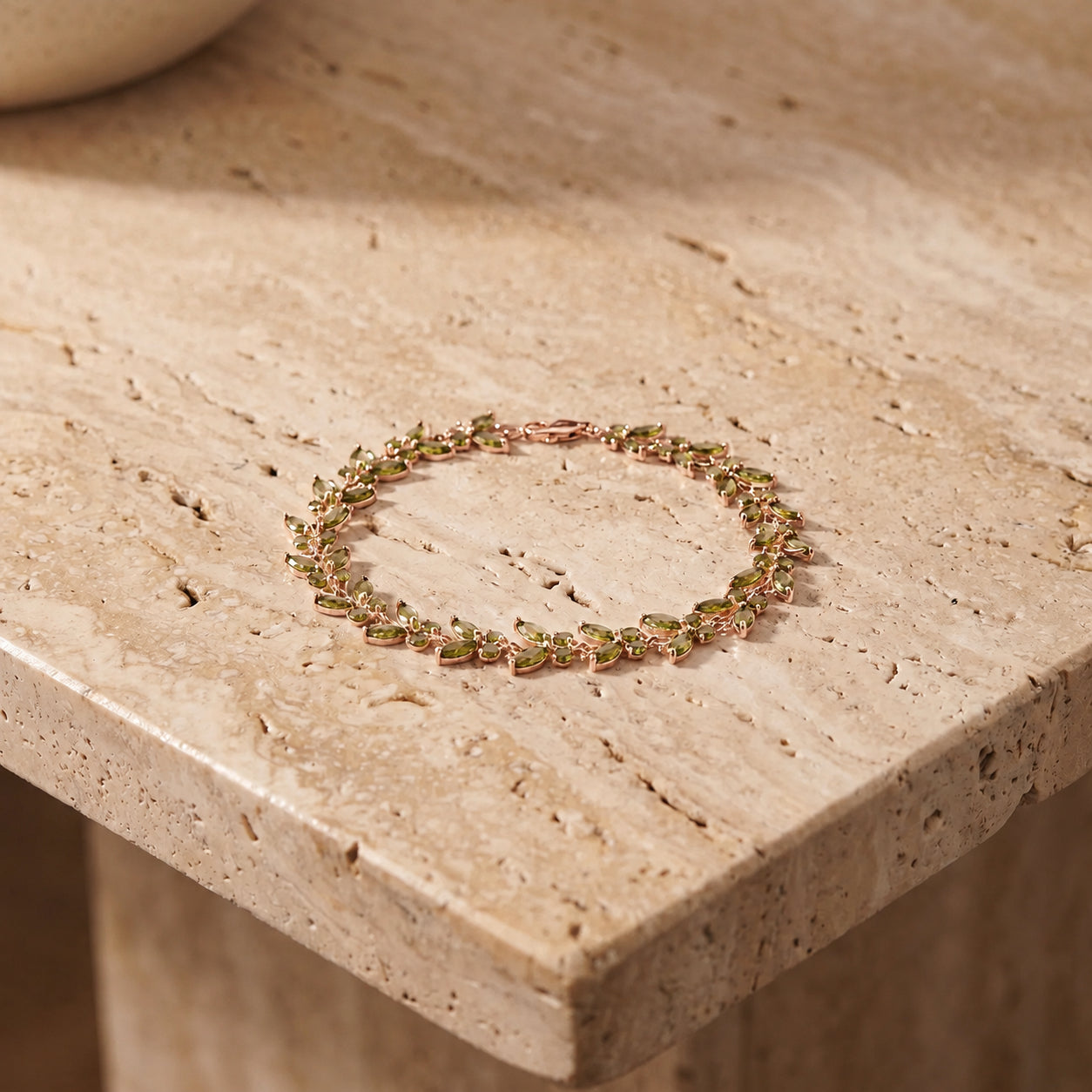 Rose Gold Celeste Bracelet Peridot 10K — Elide
