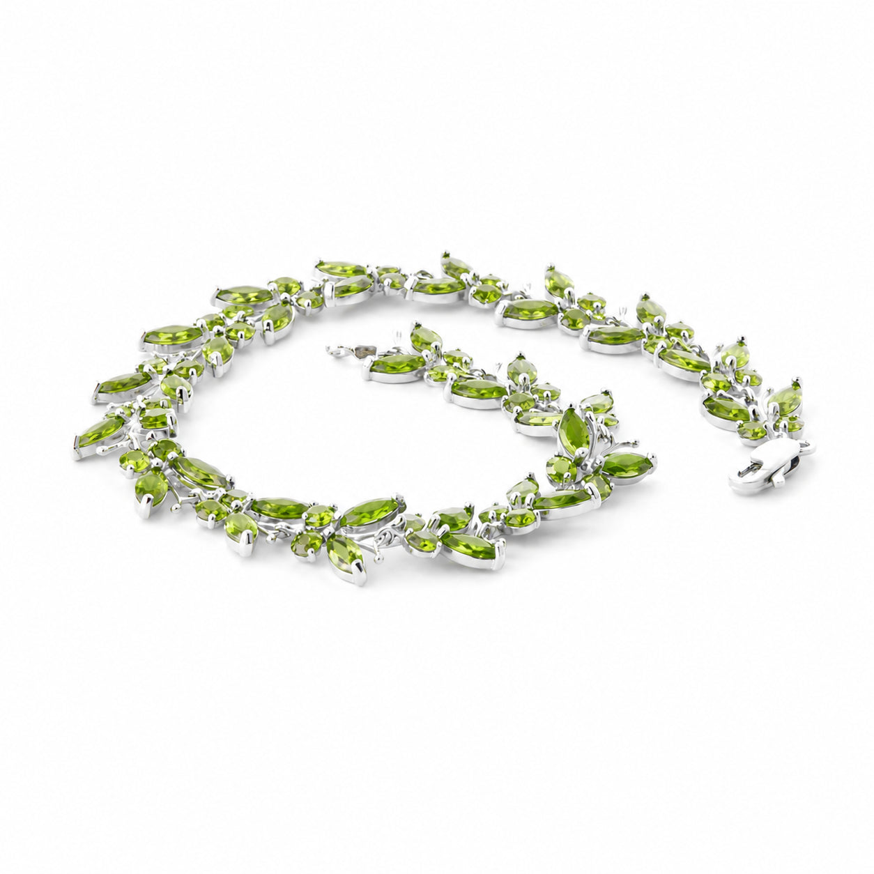 White Gold Celeste Bracelet Peridot 10K — Elide
