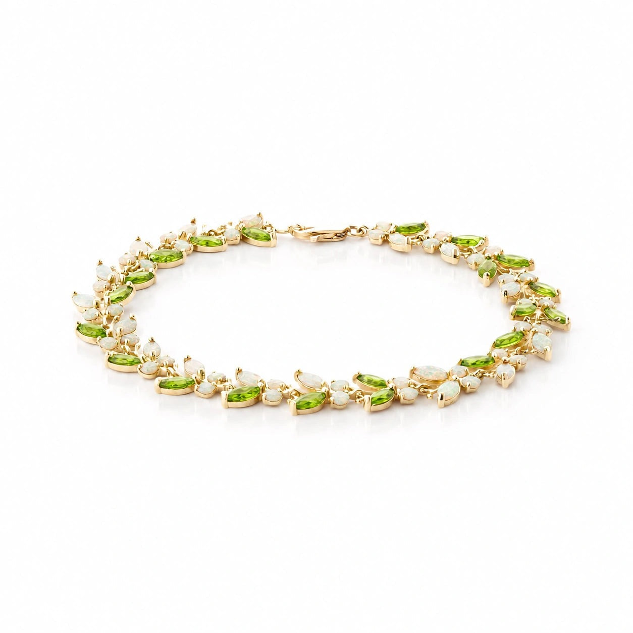 Yellow Gold Celeste Bracelet Peridot 10K — Elide