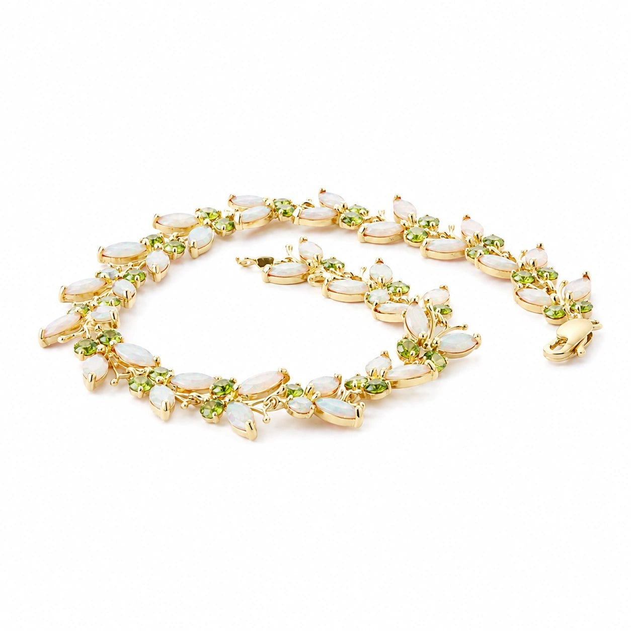 Yellow Gold Celeste Bracelet Peridot 10K — Elide