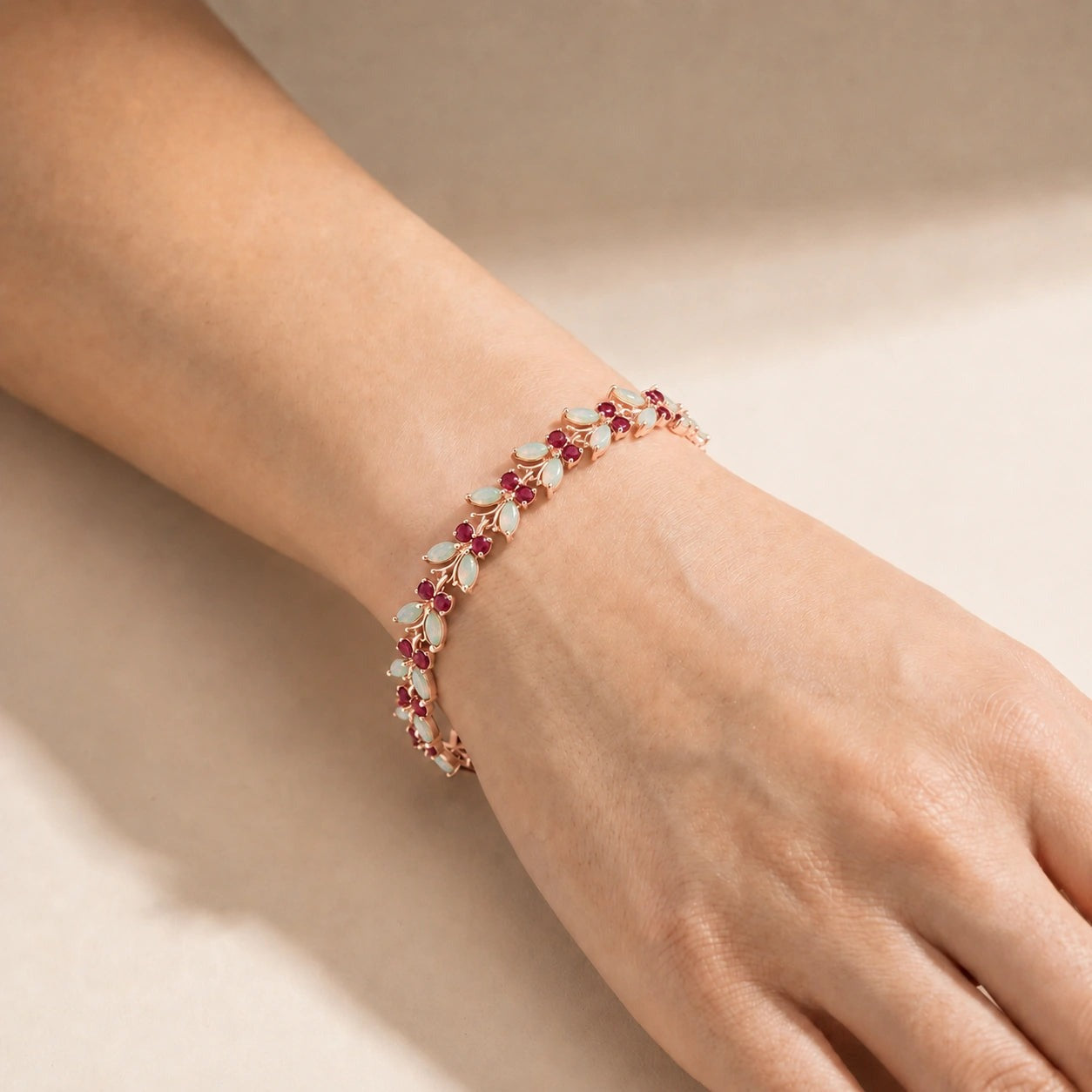 Rose Gold Celeste Bracelet Ruby 10K — Elide