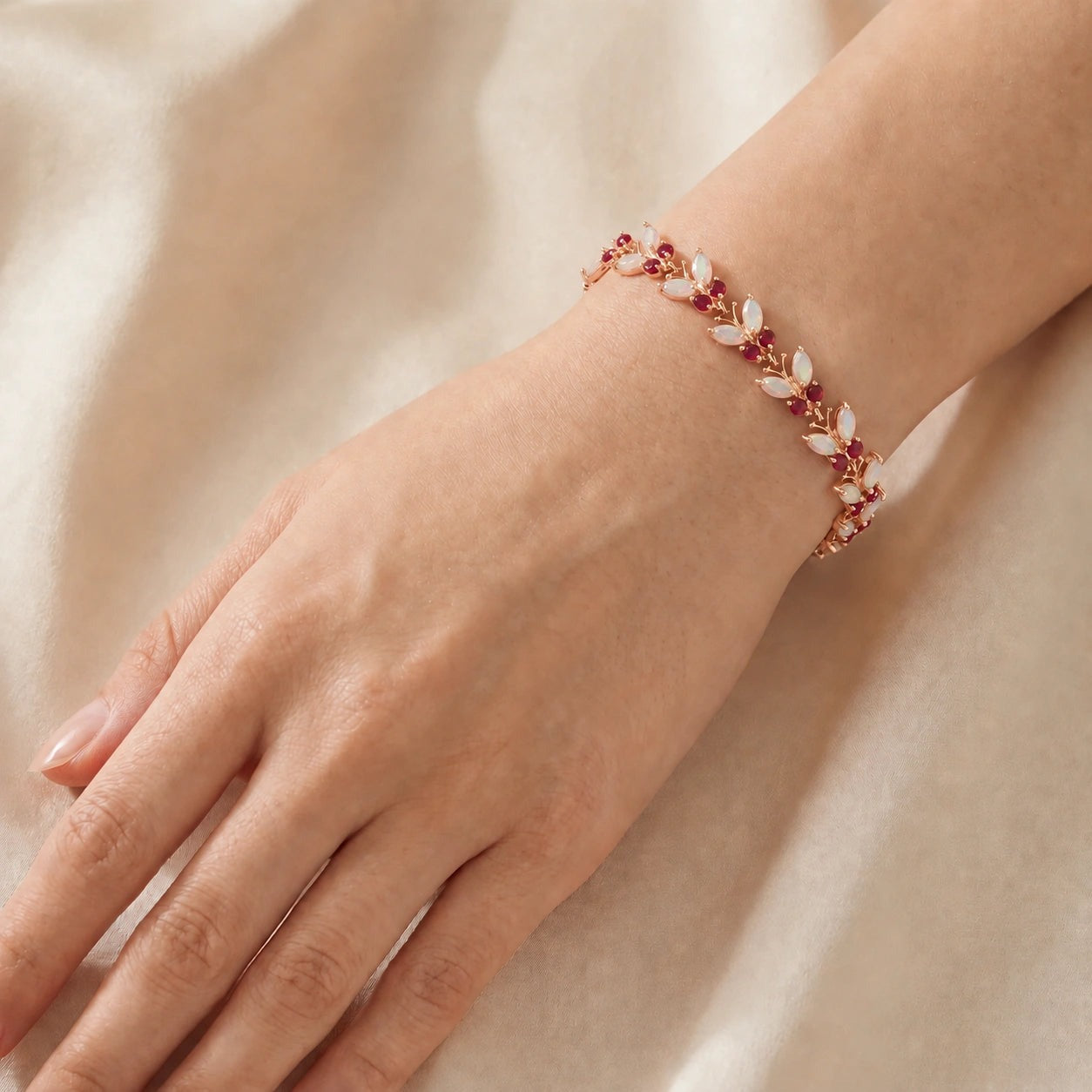 Rose Gold Celeste Bracelet Ruby 10K — Elide