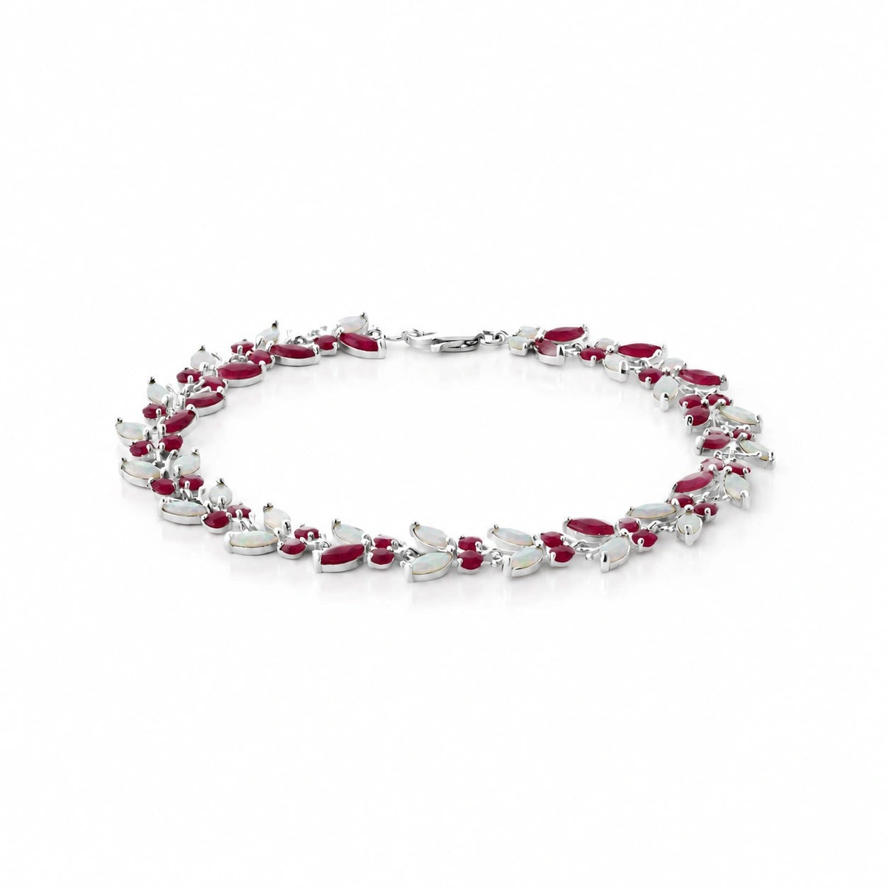 White Gold Celeste Bracelet Ruby 10K — Elide
