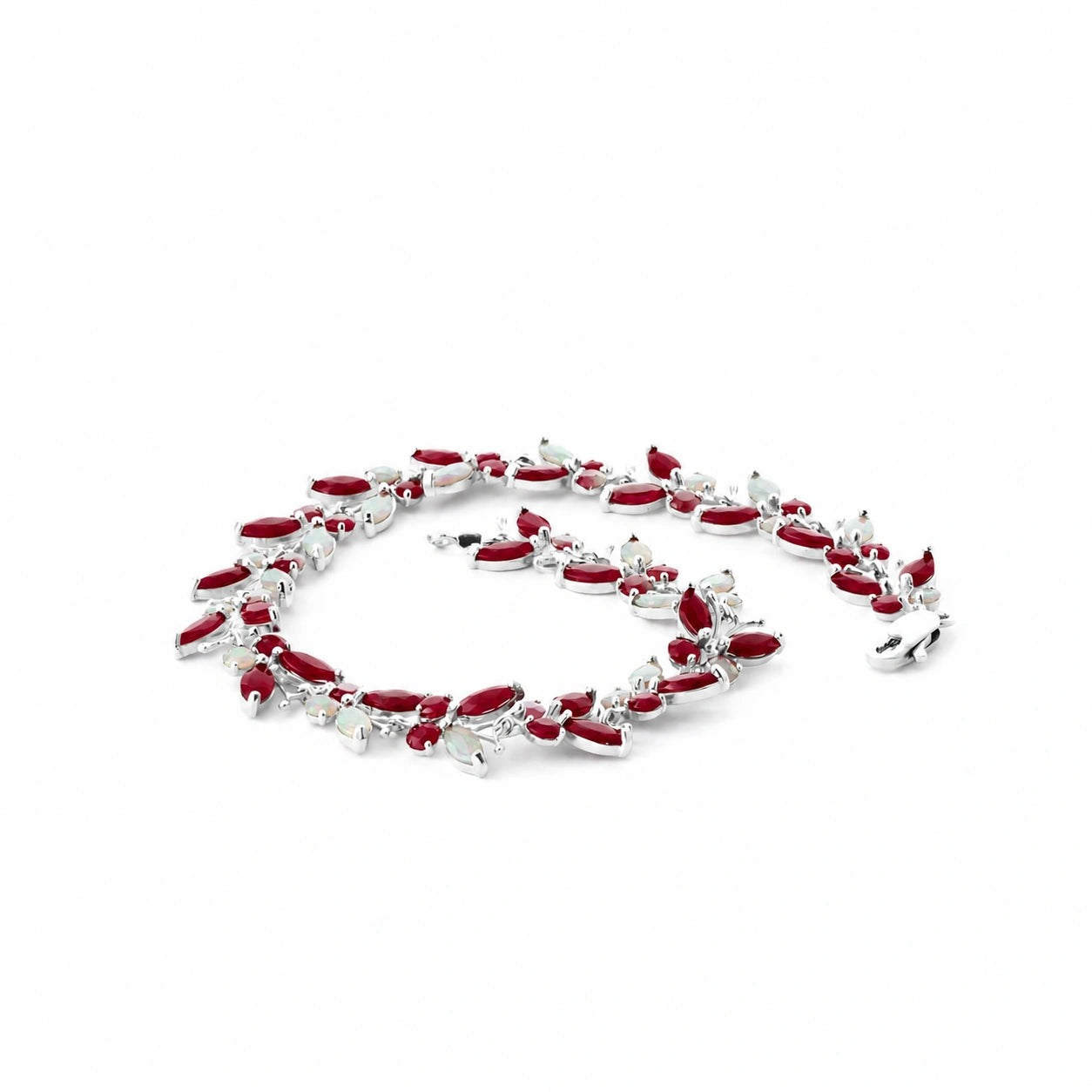White Gold Celeste Bracelet Ruby 10K — Elide