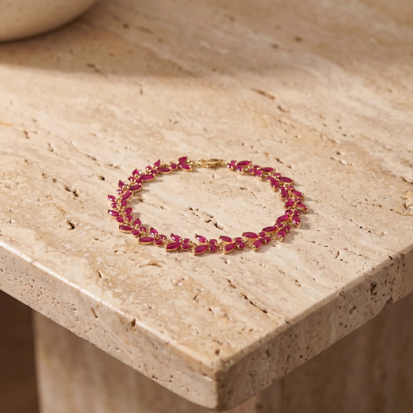 Yellow Gold Celeste Bracelet Ruby 10K — Elide