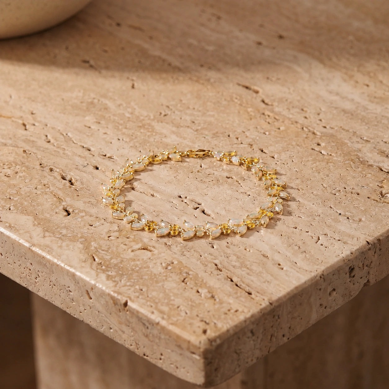 Yellow Gold Celeste Bracelet Ruby 10K — Elide