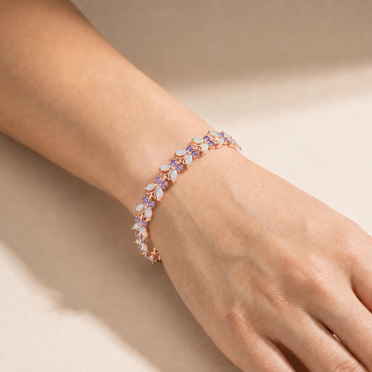 Rose Gold Celeste Bracelet Tanzanite 10K — Elide