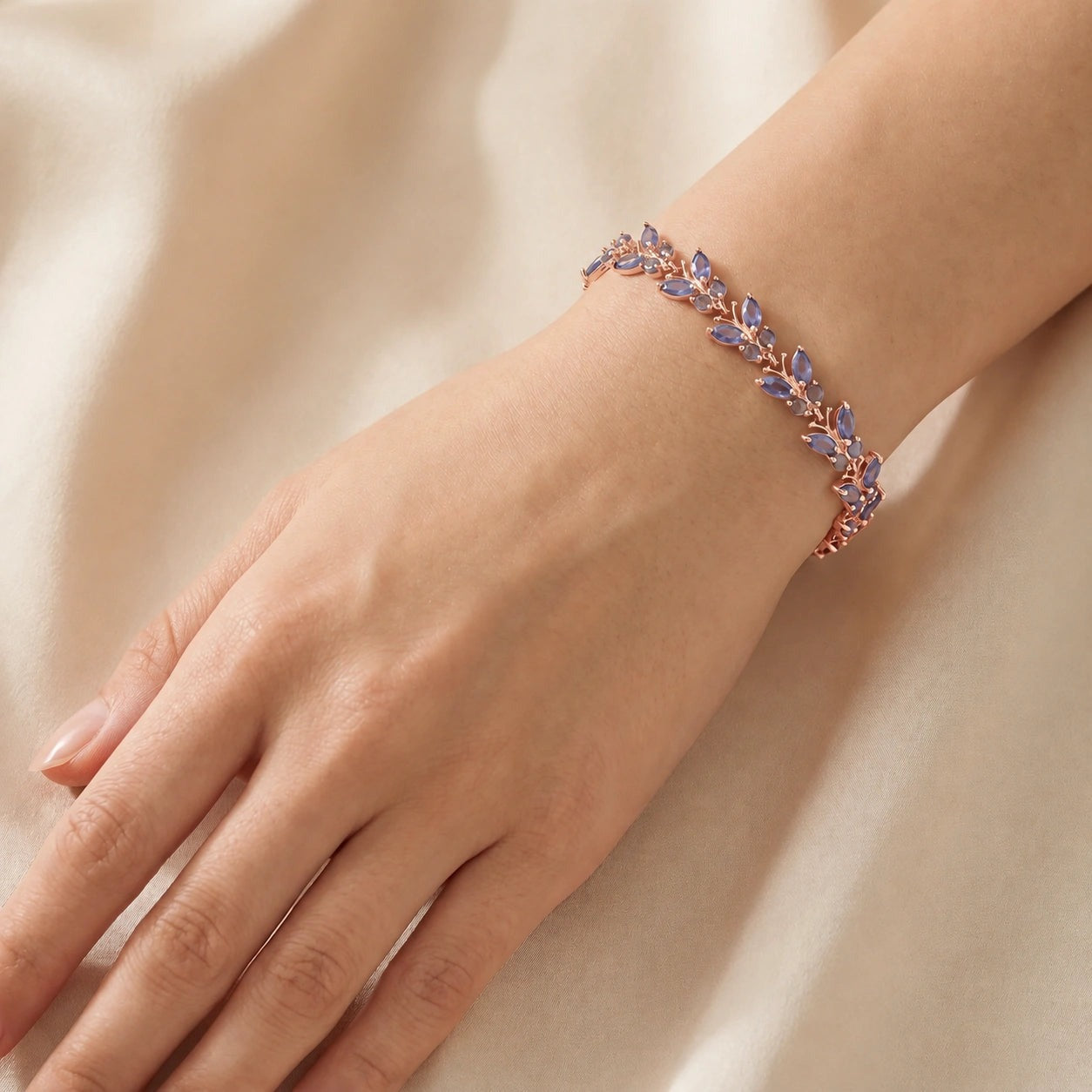 Rose Gold Celeste Bracelet Tanzanite 10K — Elide