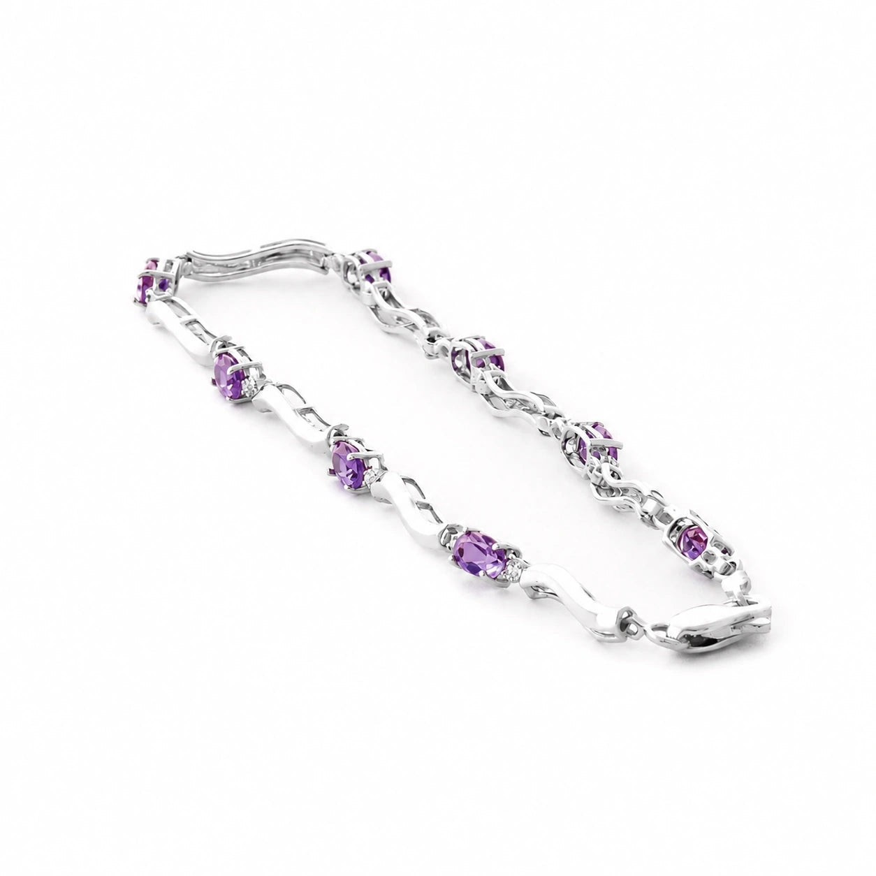 White Gold Amethyst & Diamond — Mariaguendalina