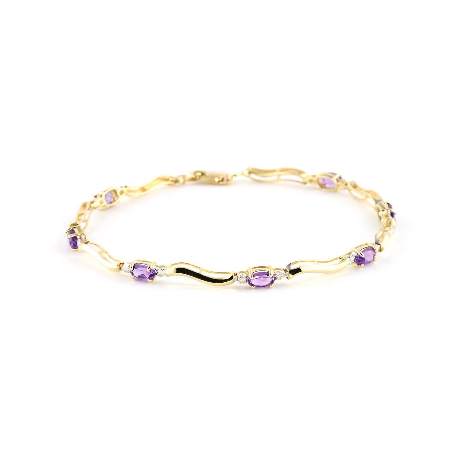 Yellow Gold Amethyst & Diamond — Mariaguendalina