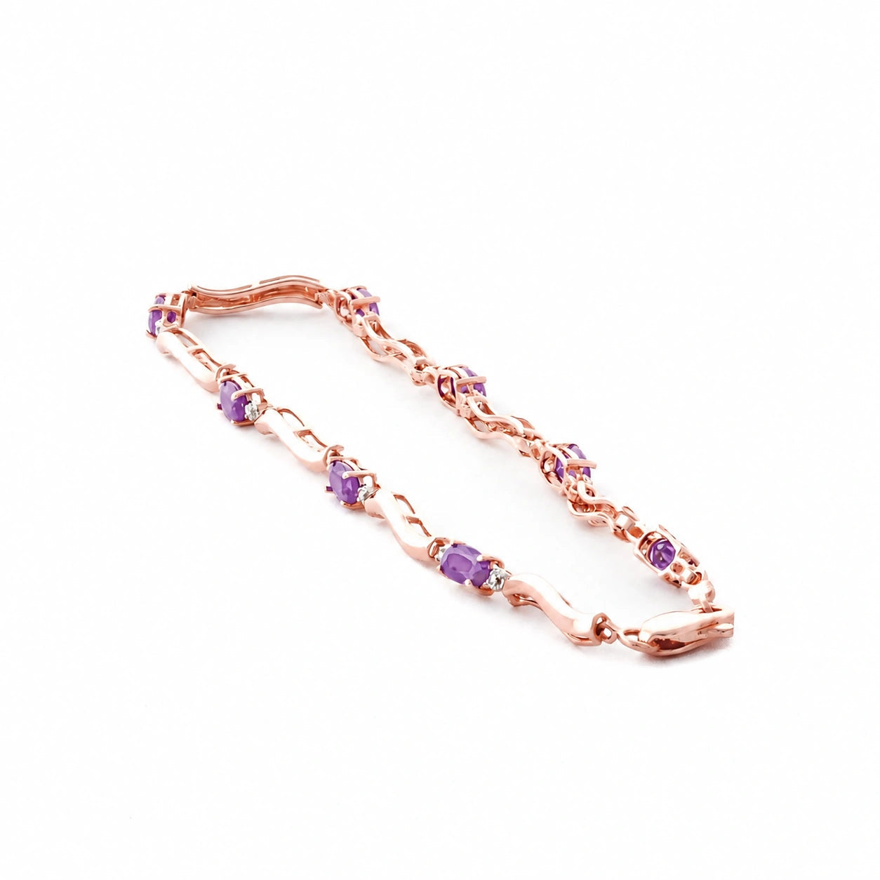 Rose Gold Reverie Bracelet Amethyst 10K — Elvira