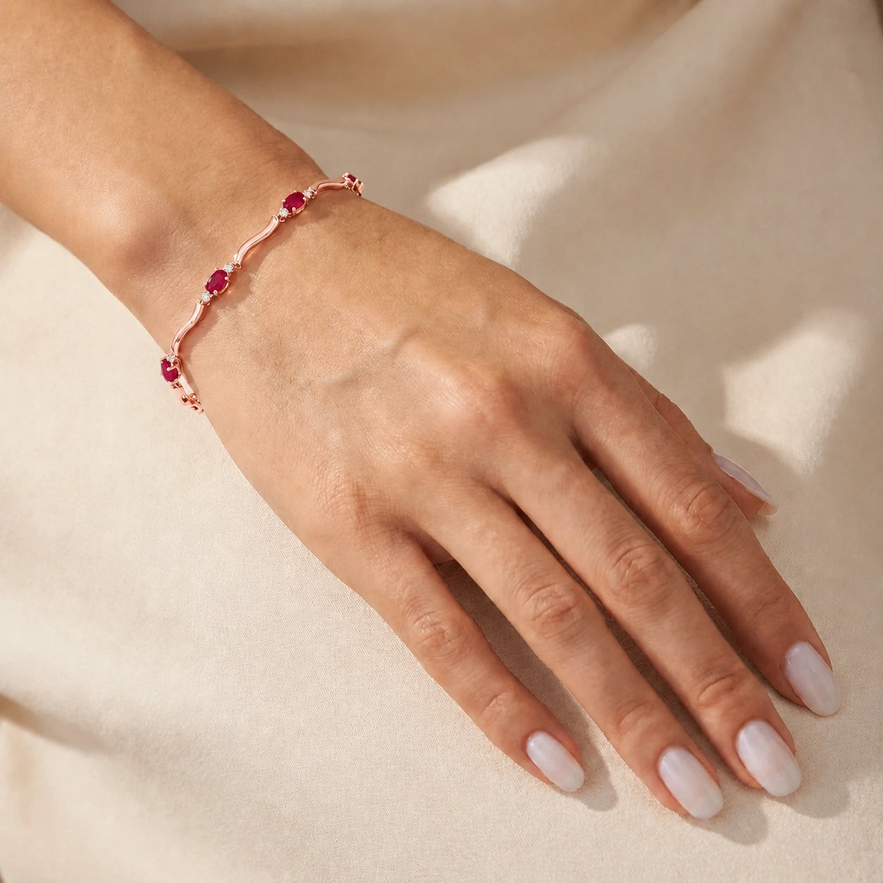 Rose Gold Reverie Bracelet Ruby 10K — Elvira