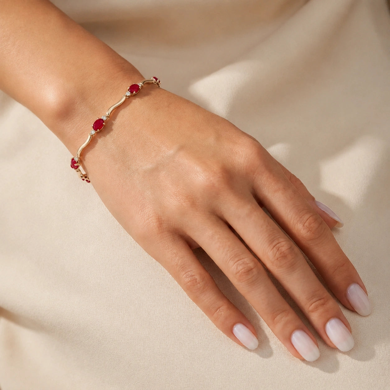 Yellow Gold Reverie Bracelet Ruby 10K — Elvira
