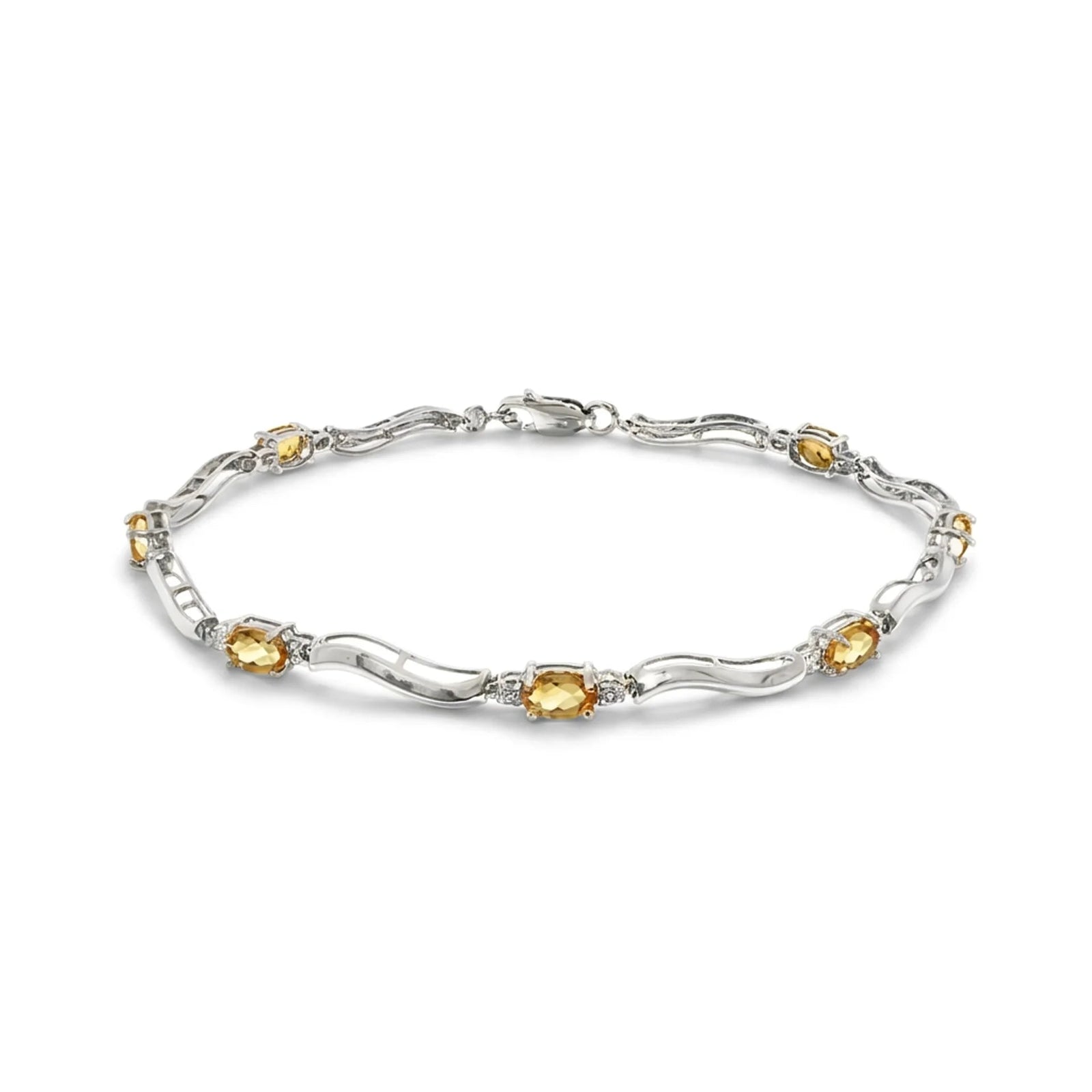 White Gold Citrine & Diamond — Mariaguendalina