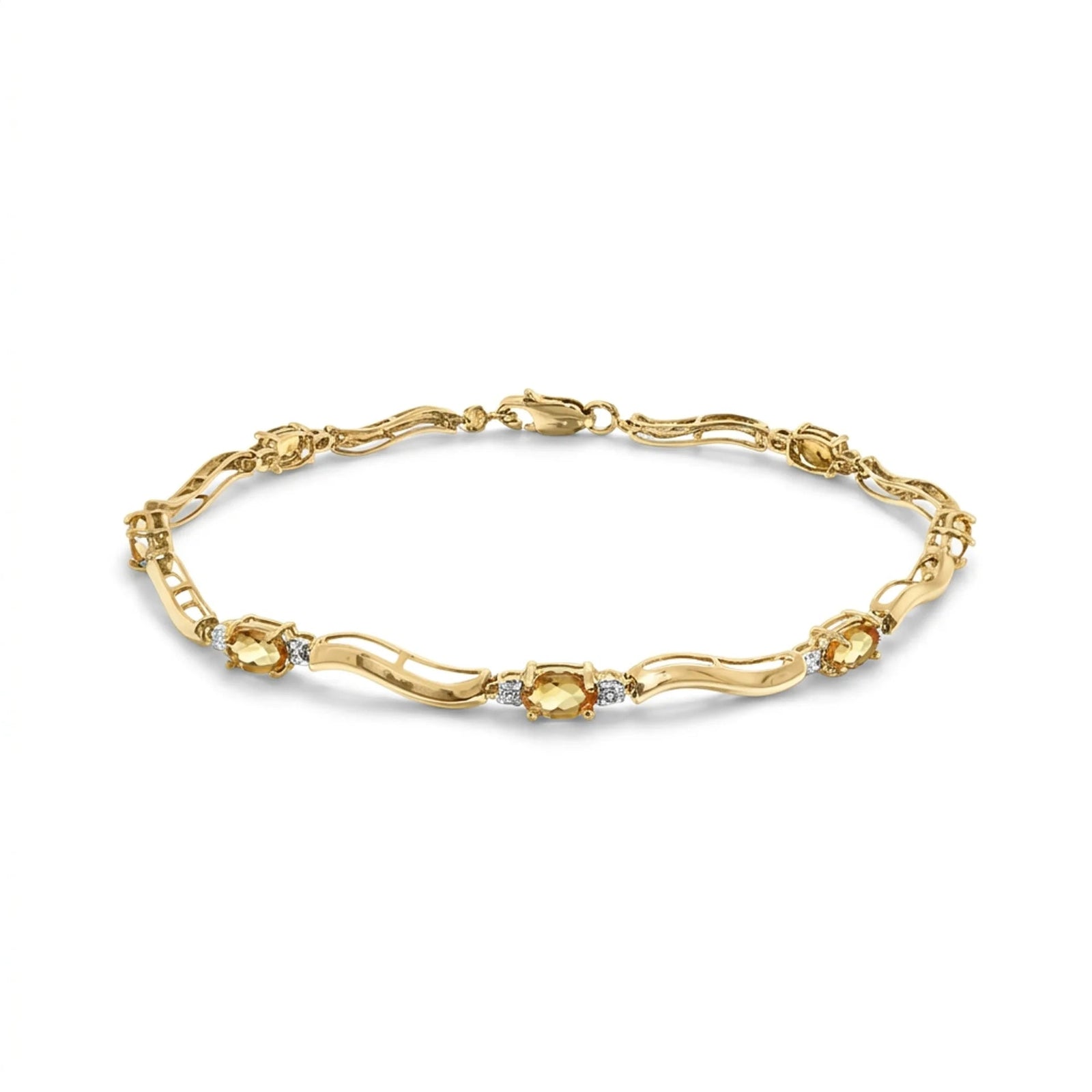 Yellow Gold Citrine & Diamond — Mariaguendalina