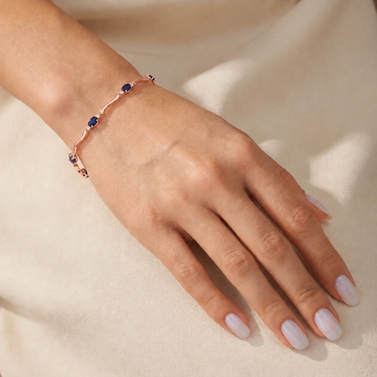 Rose Gold Reverie Bracelet Sapphire 10K — Elvira