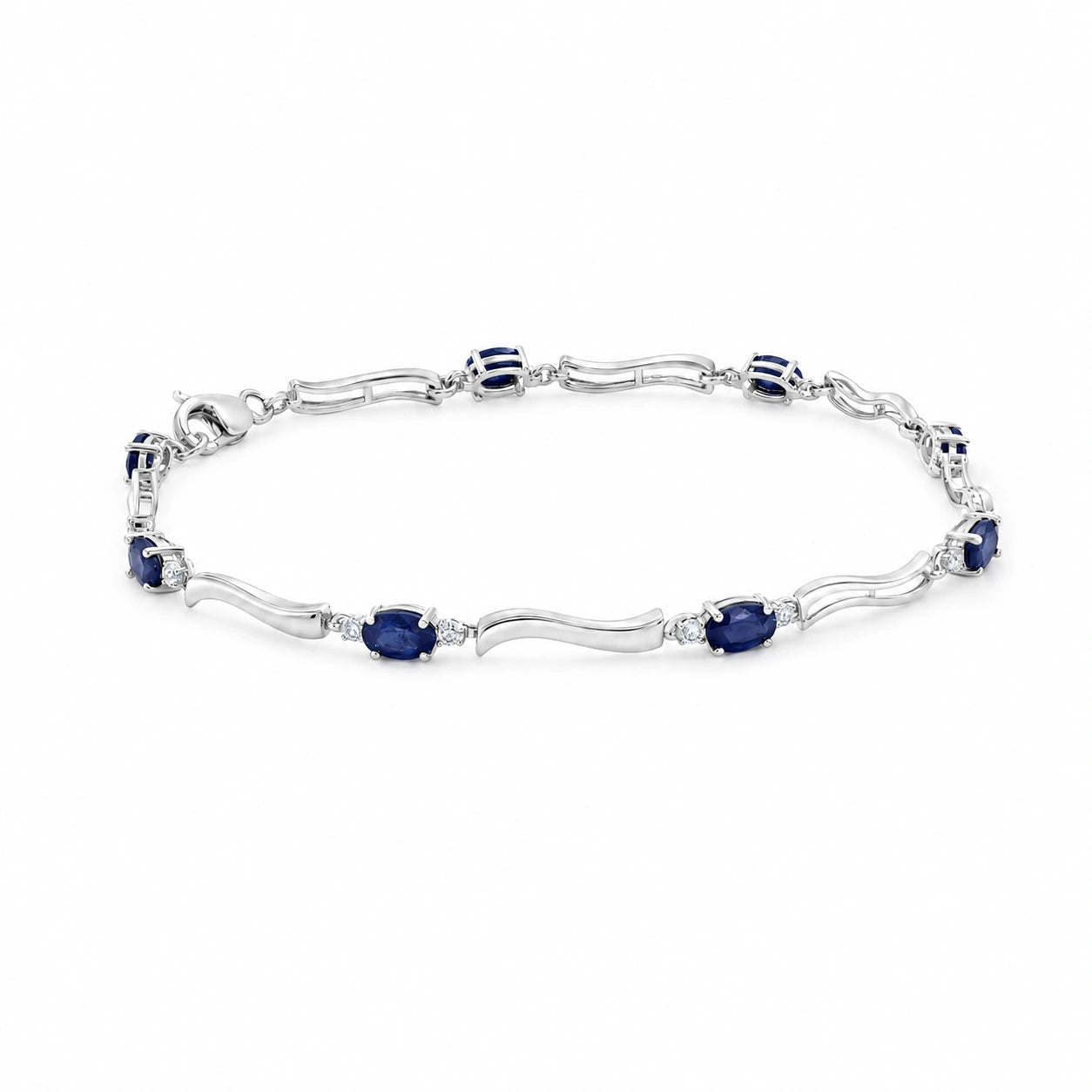 White Gold Reverie Bracelet Sapphire 10K — Elvira