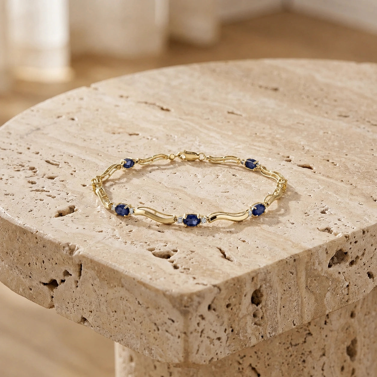 Yellow Gold Reverie Bracelet Sapphire 10K — Elvira