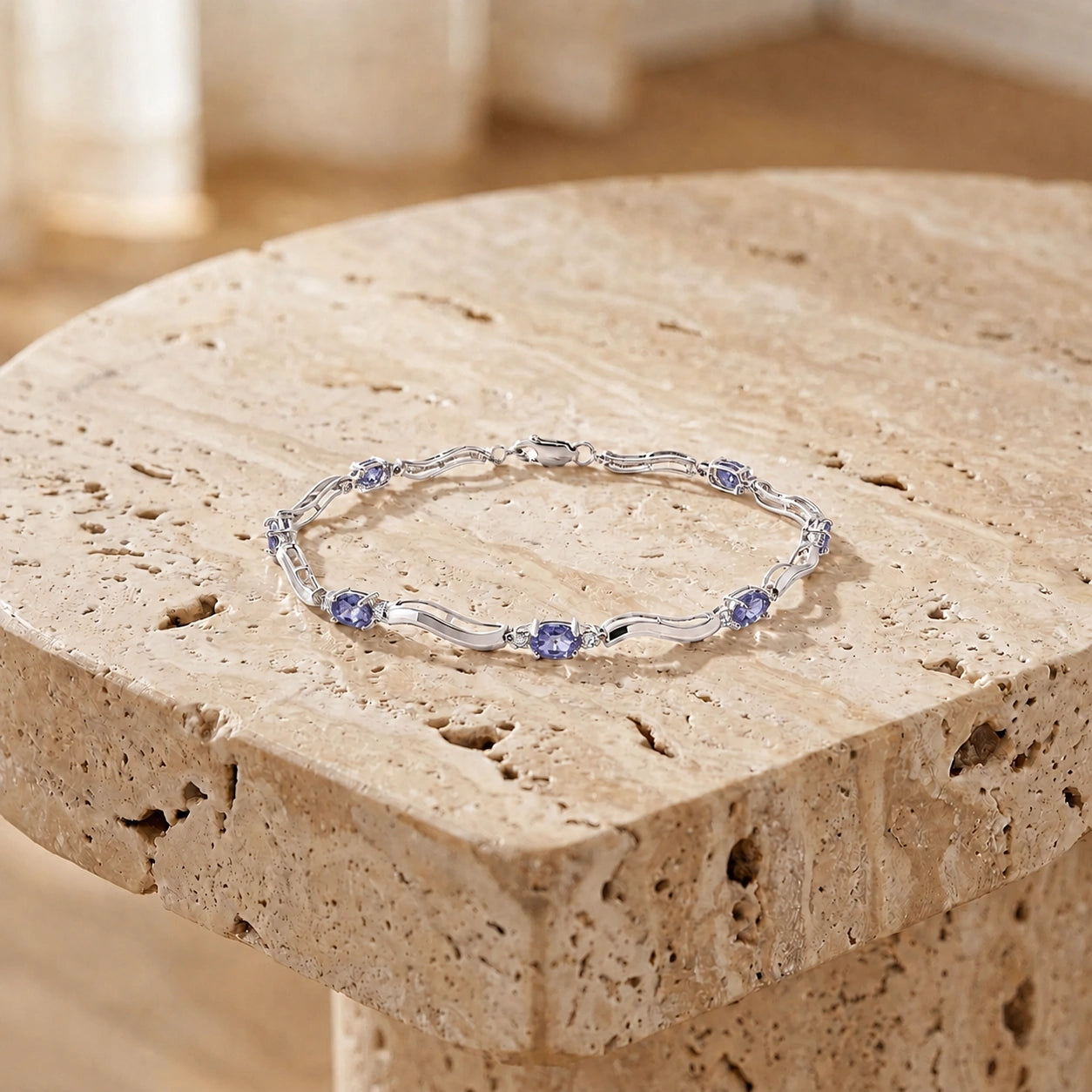 White Gold Reverie Bracelet Tanzanite 10K — Elvira