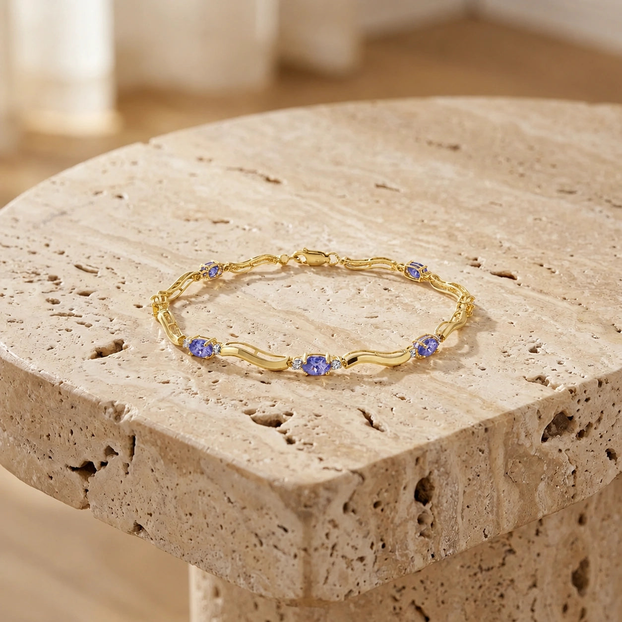 Yellow Gold Reverie Bracelet Tanzanite 10K — Elvira