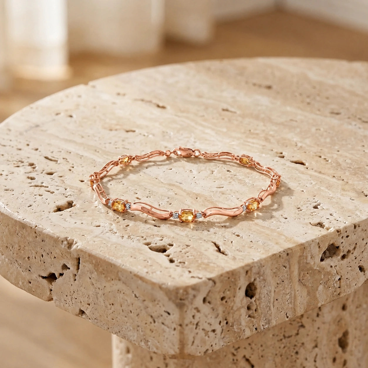 Rose Gold Reverie Bracelet Citrine 10K — Elvira