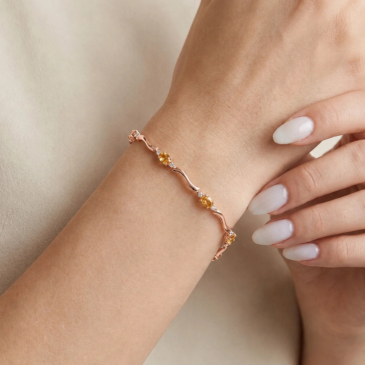 Rose Gold Reverie Bracelet Citrine 10K — Elvira