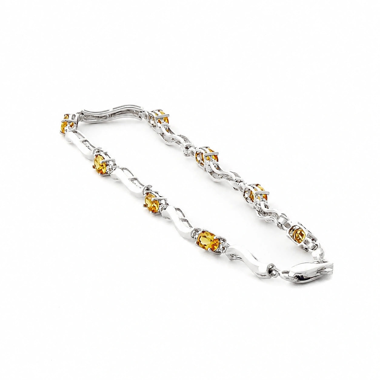 White Gold Reverie Bracelet Citrine 10K — Elvira