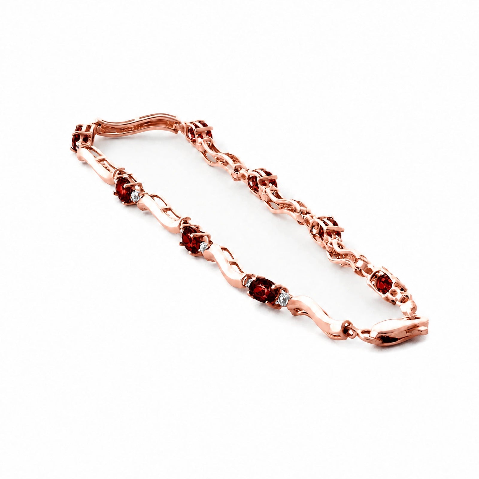 Rose Gold Reverie Bracelet Garnet 10K — Elvira